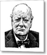 Winston Churchill, Britains Great War Leader Metal Print