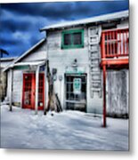 Winter At Fishtown Michigan Metal Print