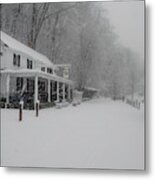 Winter On Forbidden Drive - Valley Green Inn Metal Print