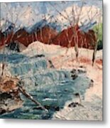 Winter Stream Metal Print