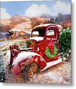 Winter Treasures At Christmastime Painting Metal Print
