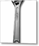 Work Tools Adjustable Wrench Isolated Metal Print