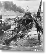 Wrecked Navy Destroyers Metal Print
