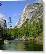 Yosemite Mirror Lake, Lower Pool Metal Print