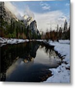 Yosemite Mountains At Dawn Metal Print