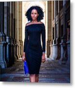 Young Black Woman Street Fashion In New York City Metal Print