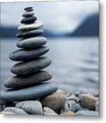 Zen Rocks Metal Print