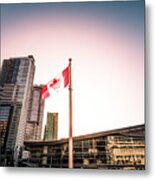 Canada Maple Leaf Flag Waterfront 0247-101 Metal Print
