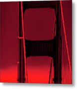 0695 Red San Francisco Bridge California Metal Print