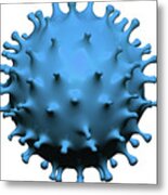 3d Coronavirus Virus Cell Isolated #1 Metal Print