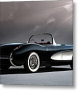 '56 Corvette Convertible #1 Metal Print