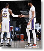 Anthony Davis And Lebron James #1 Metal Print