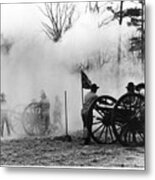 Battle Re-enactment Of Lexington And Concord 1975 Metal Print