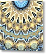 Blue And Gold Pattern #1 Metal Print