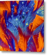 Blue And Orange Crystals #1 Metal Print