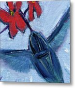 Blue Hummingbird Metal Print