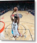 Charlotte Hornets V New Orleans Pelicans #1 Metal Print