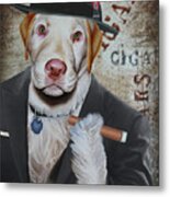 Cigar Dallas Dog Metal Print