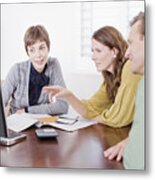 Couple Meeting With Financial Advisor #1 Metal Print