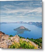 Crater Lake In The Evening Metal Print