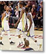 Draymond Green, Stephen Curry, and Kevin Durant Metal Print