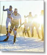 Fis Nordic Worldcup - Men's And Women's  Cc Skiathlon #1 Metal Print