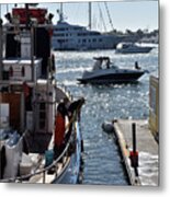 Fishing Boat In The Harbor #1 Metal Print