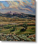 Gardiner And Electric Peak From Scotty's Place Metal Print