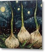 Garlic Starry Night  #1 Metal Print