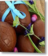 Happy Easter Chocolate Eggs  #1 Metal Print