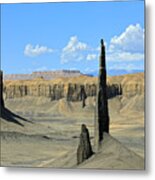 High And Thin Rock Needles In A Desert Landscape #1 Metal Print