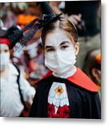 Little Kids At A Halloween Party #1 Metal Print