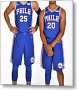 Markelle Fultz And Ben Simmons Metal Print