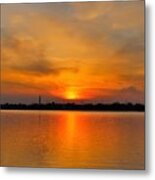 May Sunset On The Delaware River Metal Print