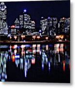 Montreal Skyline By Night Metal Print