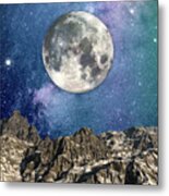 Moon Over Mountains #1 Metal Print