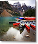 Moraine Lake In Banff National Park #1 Metal Print