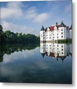 Gluecksburg Castle-morning Reflections Metal Print