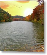 Mountain Fork River In Autumn #1 Metal Print