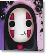 No Face  With A Heart Metal Print