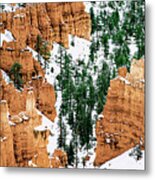 Panoramic Winter Hoodoos Bryce Canyon National Park #2 Metal Print