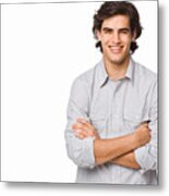 Portrait Of A Smiling Young Man #1 Metal Print