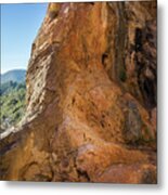 Red-brown Rock Formation 3. Abstract Mountain Beauty Metal Print