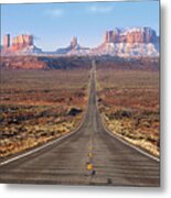 Road Lead Into Monument Valley #1 Metal Print