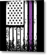 Security Guard Officer Thin Purple Line #1 Metal Print