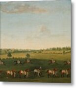 Sir Charles Warre Malet's String Of Racehorses At Exercise Metal Print