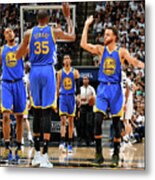 Stephen Curry And Kevin Durant Metal Print