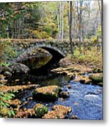 Stone Arch Bridge In Autumn Metal Print