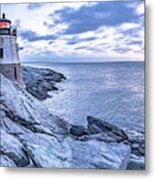 Sunset At Castle Hill Lighthous. Newport, Rhode Island #1 Metal Print