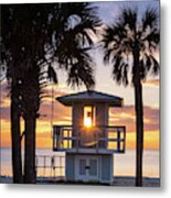 Sunset On The Gulf, Tarpon Springs, Florida #1 Metal Print